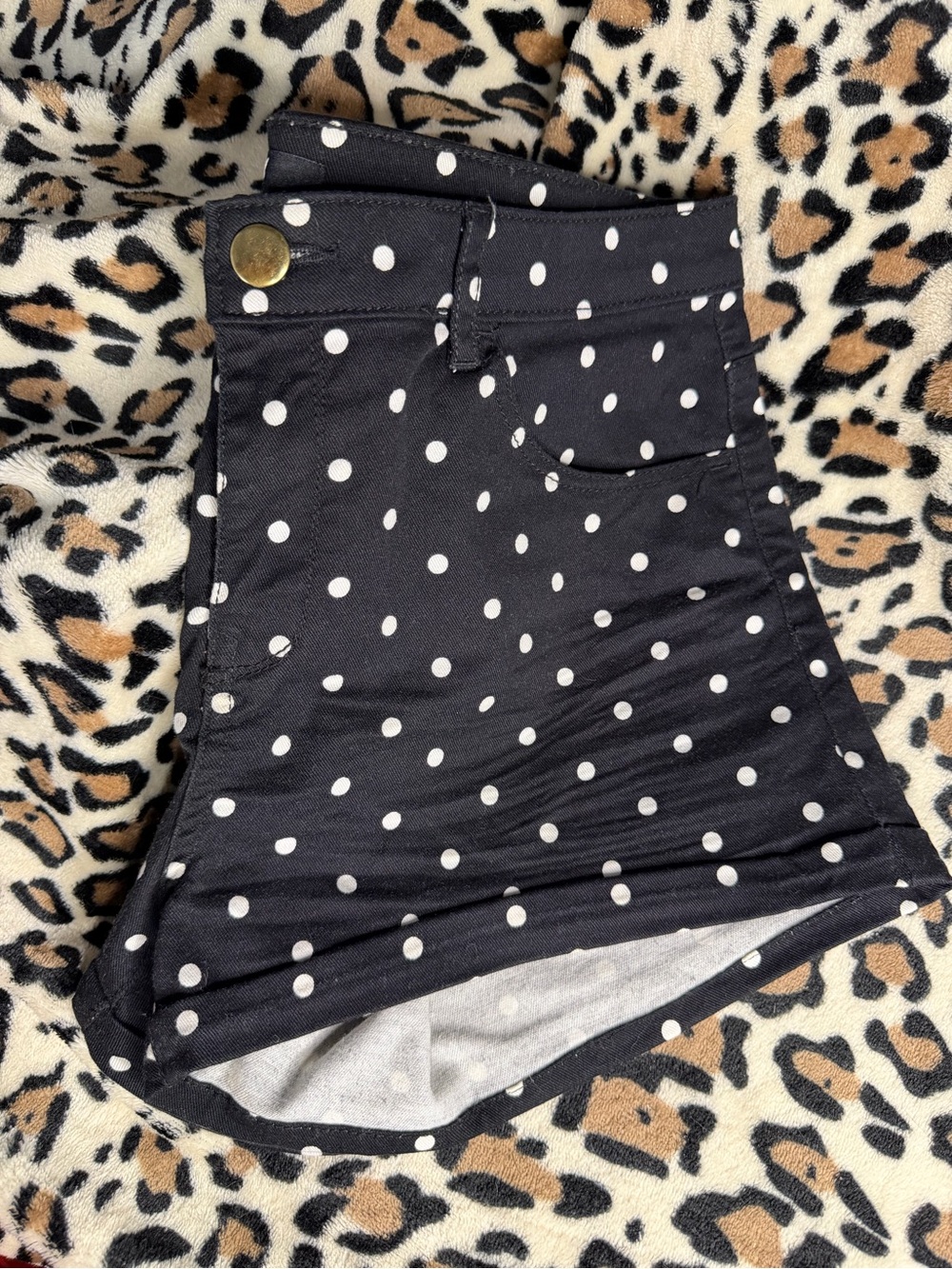 H&M Black with White Polka Dots Shorts